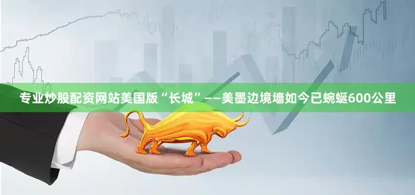 专业炒股配资网站美国版“长城”——美墨边境墙如今已蜿蜒600公里